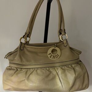 Fendi Tan Leather Shoulder Bag